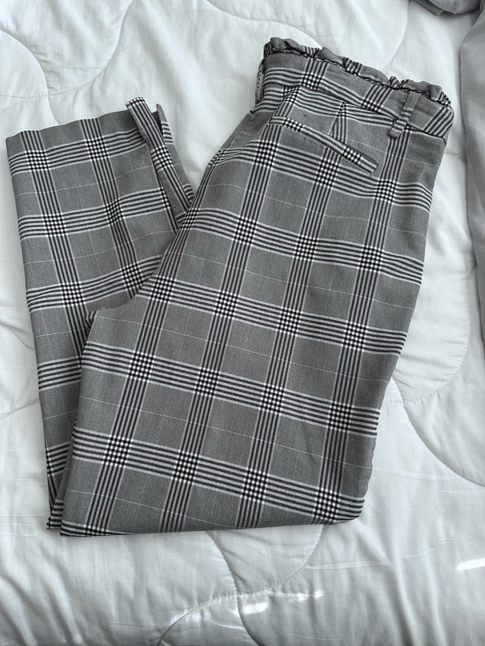 Scarlett Gray Plaid Chinos - Picture 2 of 9